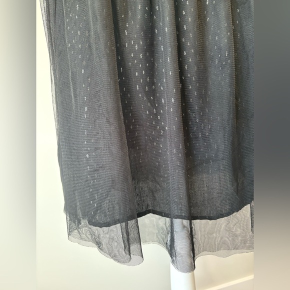 Mango Black Tulle Skirt with Silver Detail – Size Medium - Picture 3 of 9